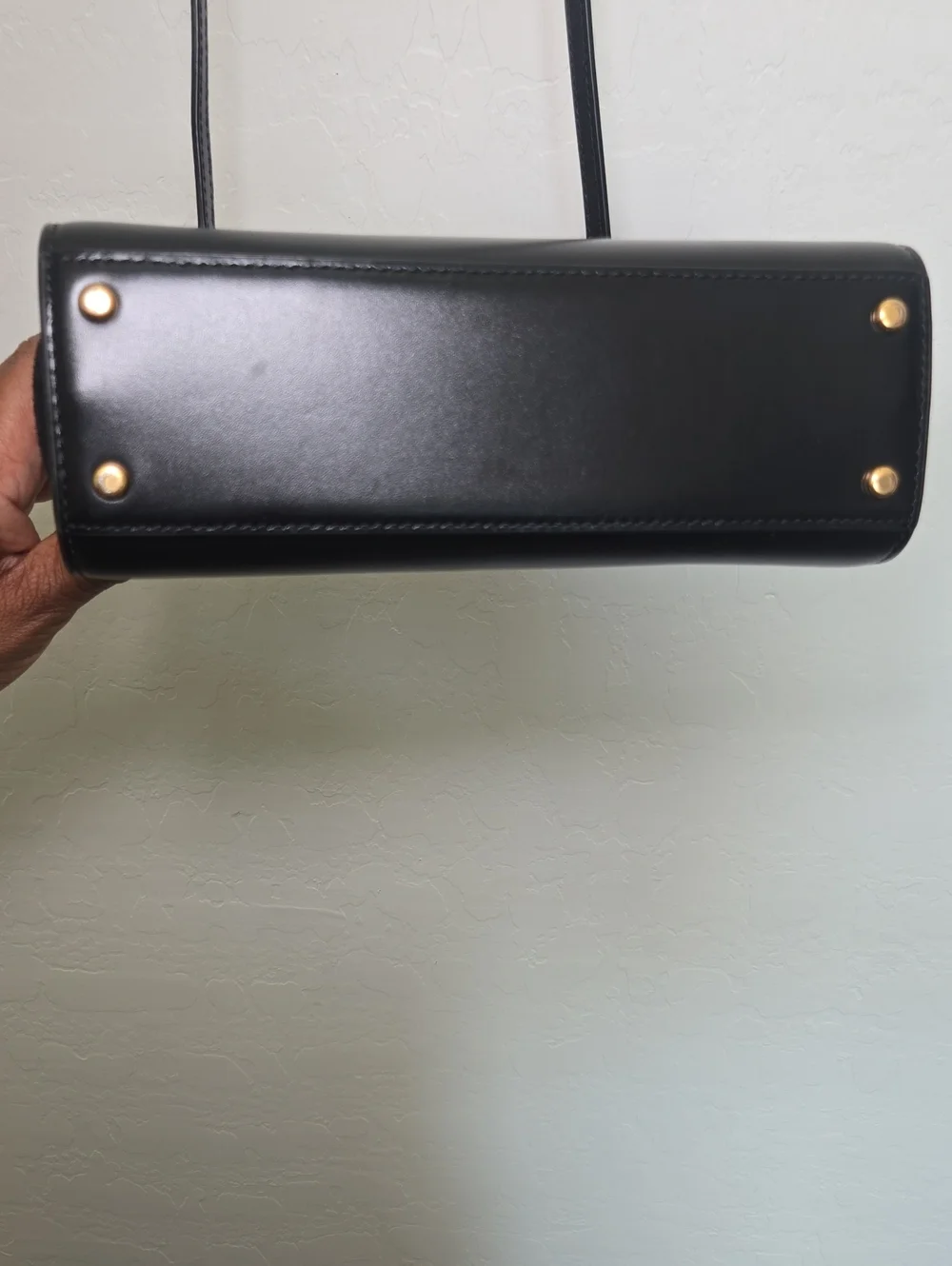 Tory Burch Mini Eleanor Satchel Bag Black Gold Toned Hardware Elegant Purse